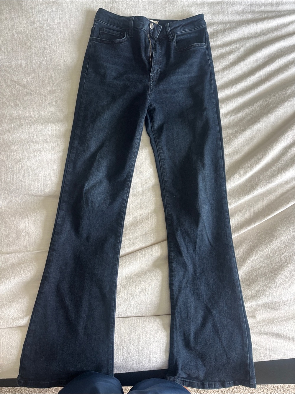Women’s Francesca’s Dark Blue High-Rise Flare Jeans